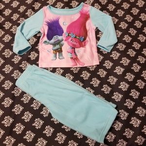 Girl's Trolls Flannel Sleepwear